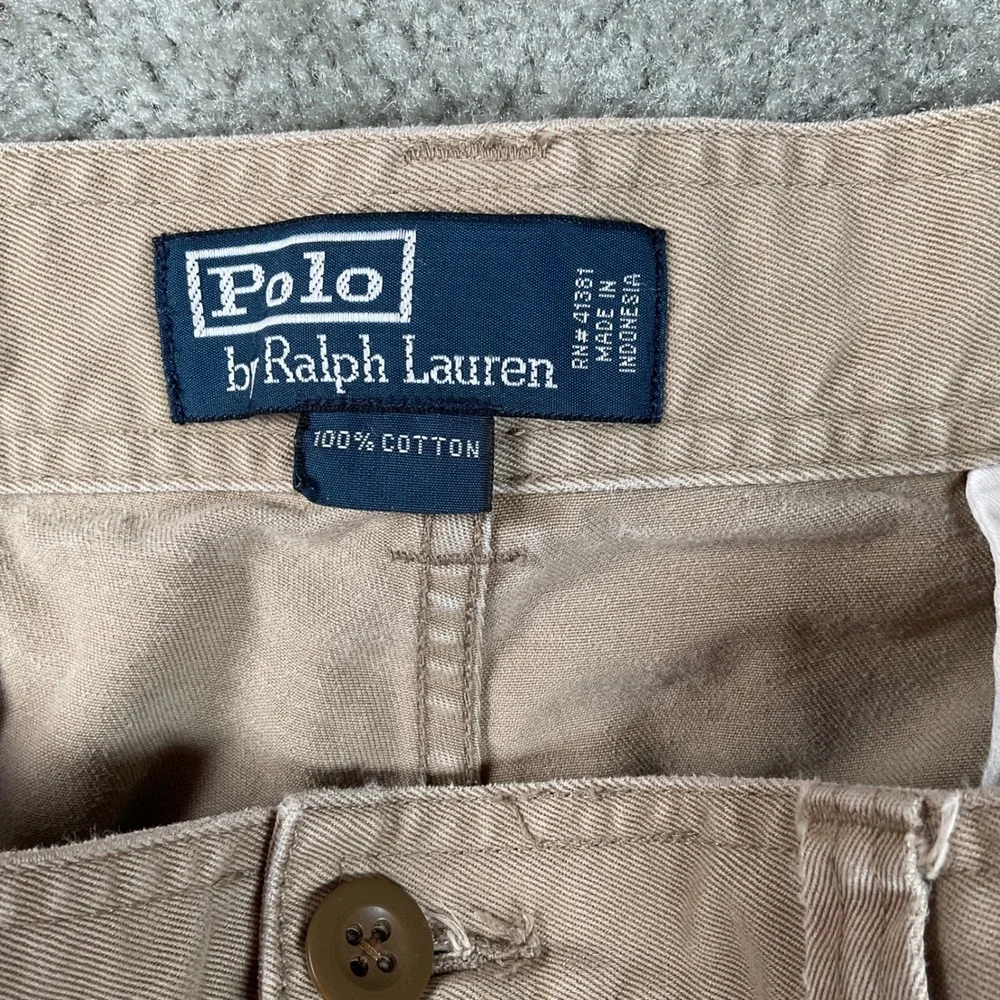 Polo Ralph Lauren‎ Cargo Shorts Mens 36 Tan Khaki Good Cotton Utility Twill